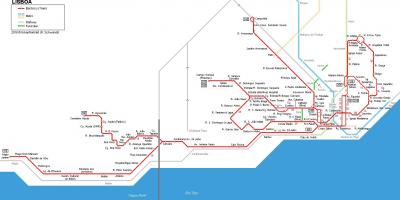 Lisboa tranvía mapa