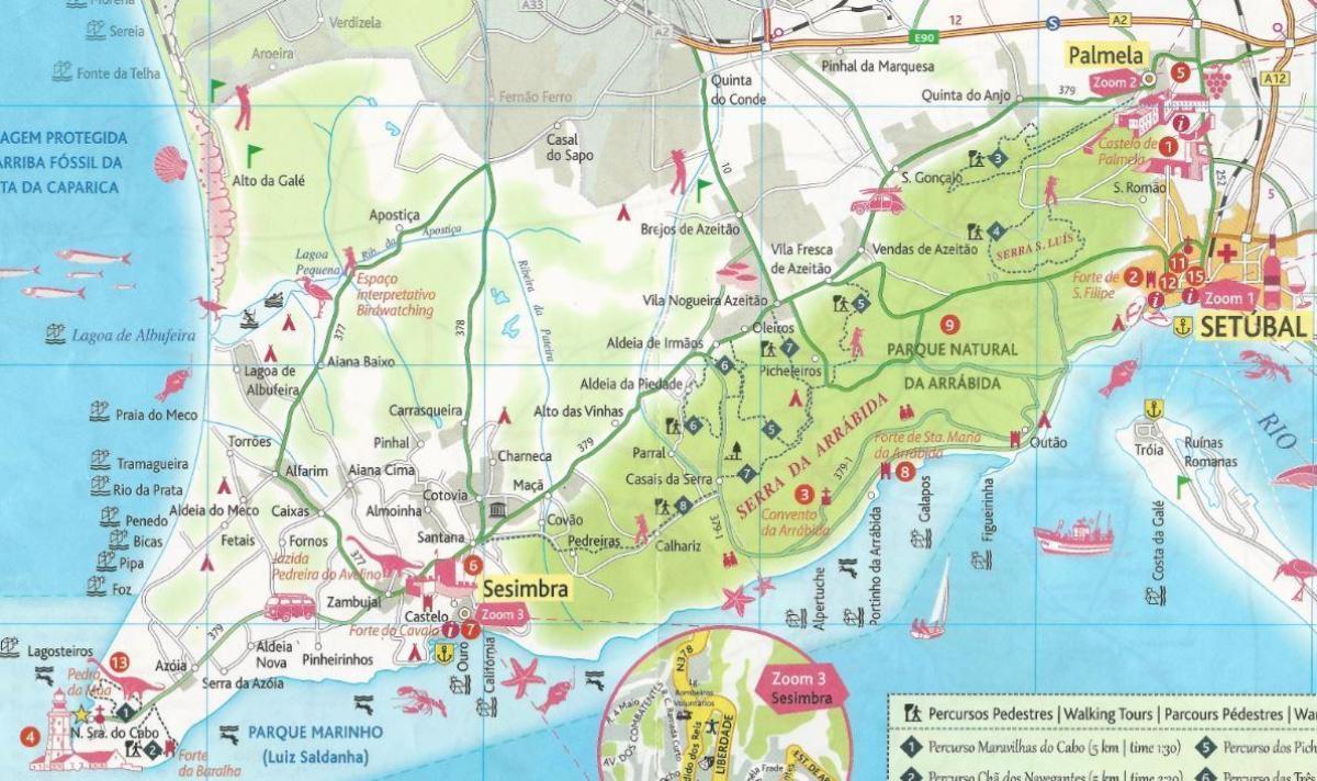 mapa de la costa de lisboa
