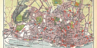 Mapa de lisboa antigua de la ciudad