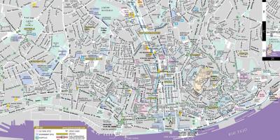 Mapa de calle de la ciudad de lisboa