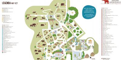 Mapa del zoo de lisboa